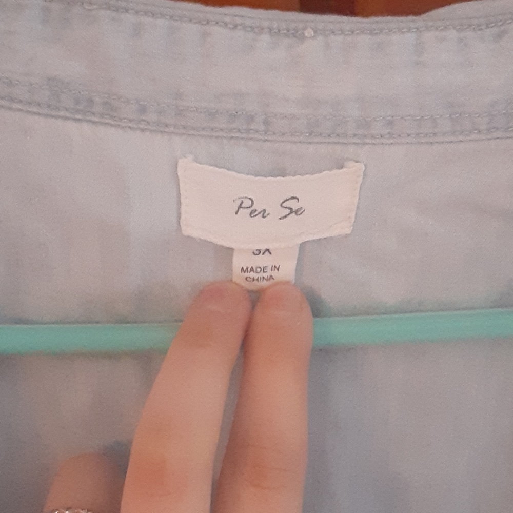 Blue button up - Picture 2 of 2